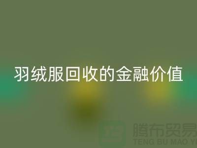 了解羽绒服回收的金融价值-浙江鸭绒回收厂家