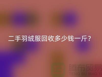 《二手羽绒服回收多少钱一斤？》