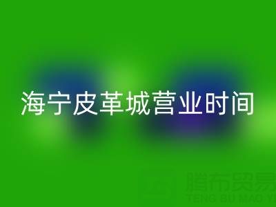 海宁皮革城营业时间